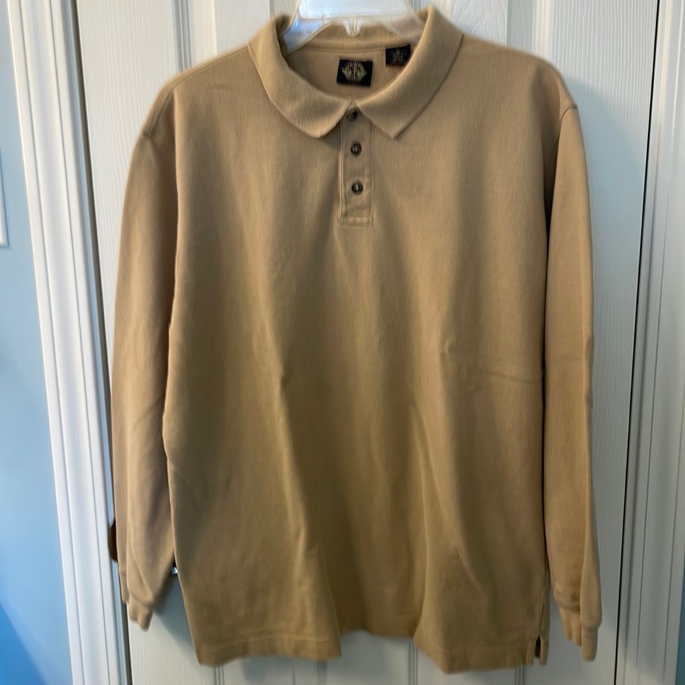 Men’s Dockers Long Sleeve Polo Knit Shirt, Size M